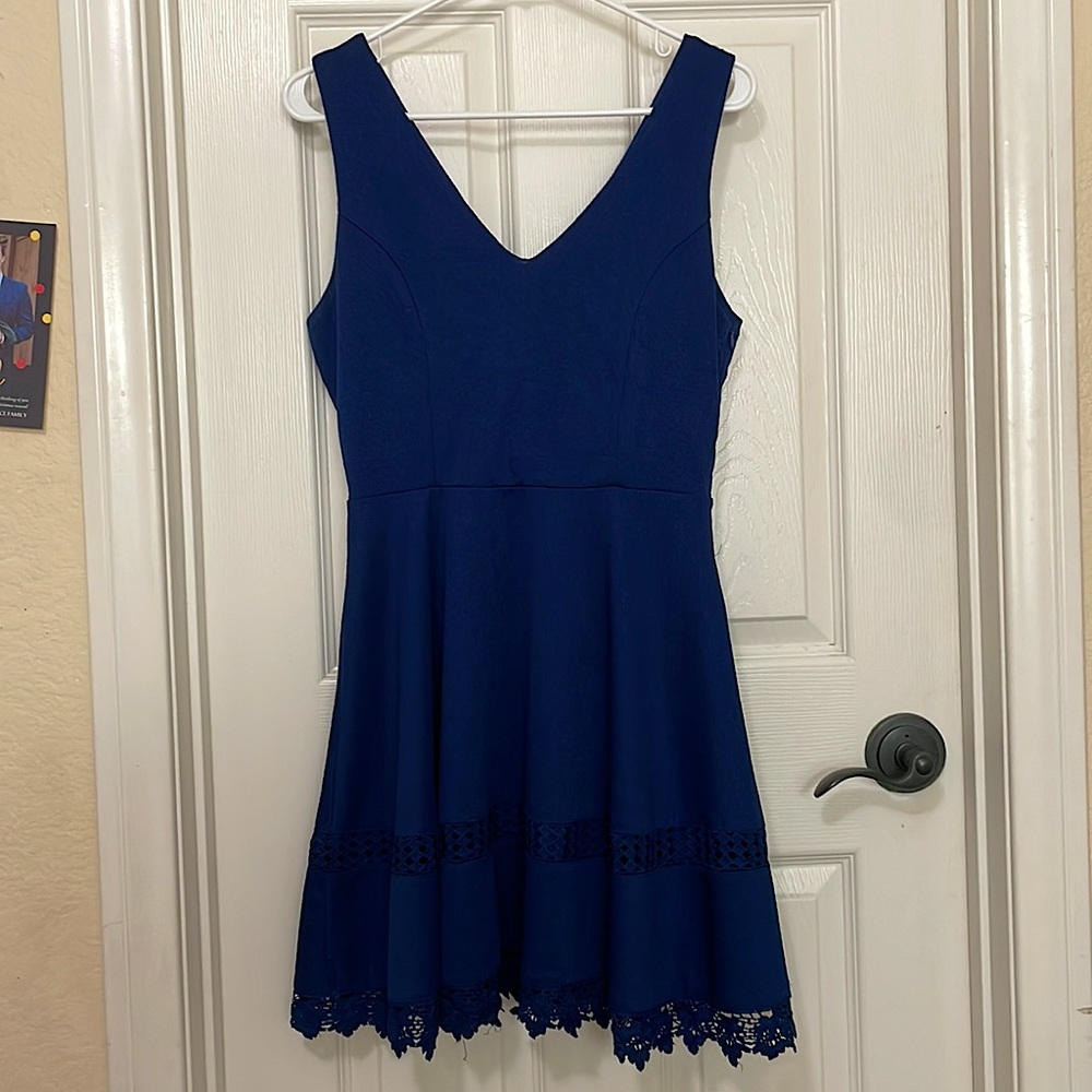 Beautiful Blue flare mini dress